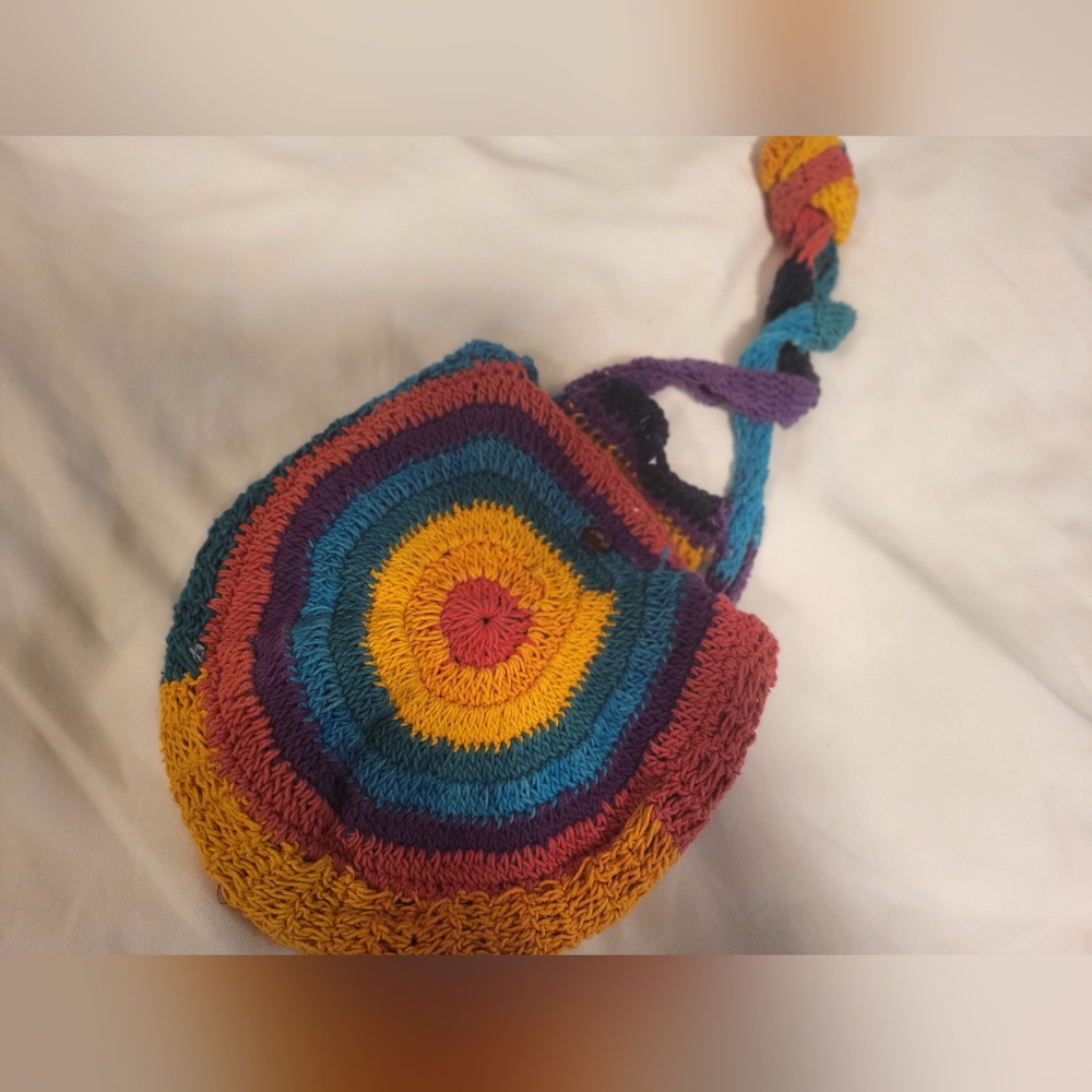 Rainbow Sun Boho Crossbody Summer Bag Purse